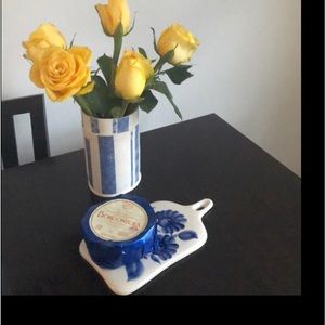 VTG Gzhel Ceramic Cheese Cutting/Serving Board